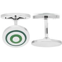 fred bennett green enamel circle cufflinks v505