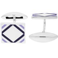 fred bennett stainless steel purple cufflinks v500