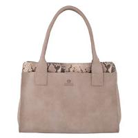 Fred de la Bretoniere-Handbags - Combi Material Shopper - Brown