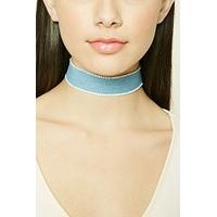 Frayed Denim Choker