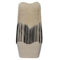 Fringe Trim Bandeau Dress