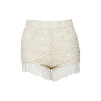 Fringe Trim Lace Shorts
