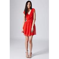 Front Frill Cutout Side Dress