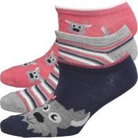 fruitcake womens dog print trainer liner socks pk056