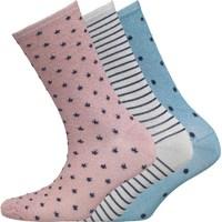 fruitcake womens patterned three pack socks pk041