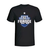 france country logo t shirt black kids