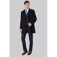 French Connection Tailored Fit Navy Double Breasted Coat