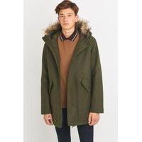 Fred Perry Fishtail Thorn Wool Parka, OLIVE