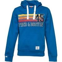 fred boston mens chest print hoody blue