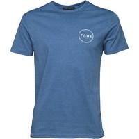 Friend Or Faux Mens Cresent T-Shirt Blue Marl/White