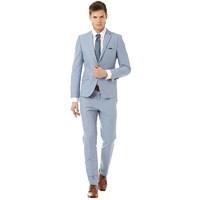 french connection mens two piece check suit sky check