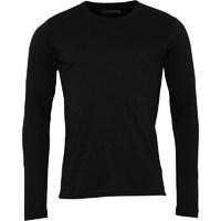 french connection mens long sleeve t shirt black