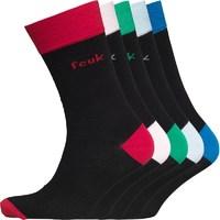 French Connection Mens Five Pack Socks Black/Multi