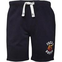 fred boston mens fleece shorts navy