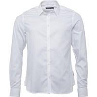 French Connection Mens Formal Birdseye Shirt White