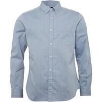 French Connection Mens Long Sleeve Textured Shirt Marine