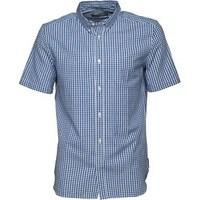 french connection mens gingham shirt blue