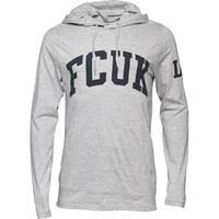 french connection mens fcuk ldn hoody light grey melange