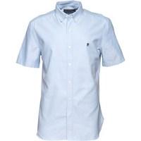 French Connection Mens Oxford Short Sleeve Shirt Sky