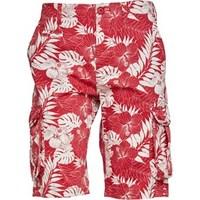 French Connection Mens Beach Cargo Shorts Chilli Red