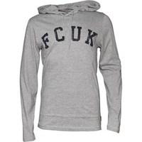 French Connection Mens Arc Hoody Light Grey Melange