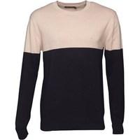 french connection mens lightweight cut and sew jumper marinestone