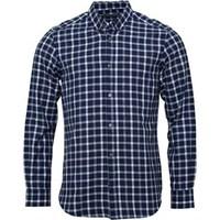 french connection mens check shirt marine