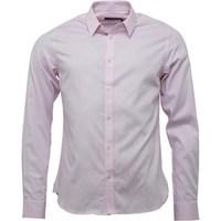 French Connection Mens Formal Birdseye Shirt Sure Pink