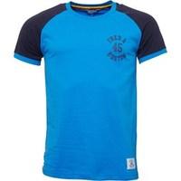 Fred & Boston Mens Raglan Ringer T-Shirt Blue/Navy