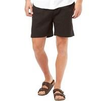 french connection mens draw linen shorts black