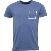French Connection Mens Outline Pocket T-Shirt Light Blue Melange