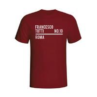 francesco totti roma squad t shirt maroon kids