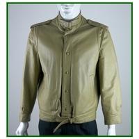 freetime leather wear size l beige leather jacket