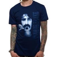 Frank Zappa Smoking T-Shirt Small - Blue