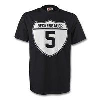 franz beckenbauer germany crest tee black