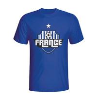 france country logo t shirt blue