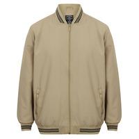 frewin striped ribbed detail bomber jacket in stone kensington eastsid ...