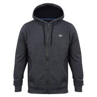 Frampton Speckled Marl Zip Through Hoodie in True Navy - Le Shark