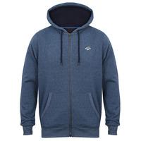 Frampton Speckled Marl Zip Through Hoodie in Bijou Blue - Le Shark