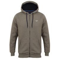 Frampton Speckled Marl Zip Through Hoodie in Dark Gull Grey - Le Shark