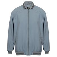 Frewin Striped Ribbed Detail Bomber Jacket in Airforce  Kensington Eastside