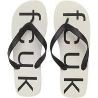 French Connection Mens Costa Flip Flops White/Black