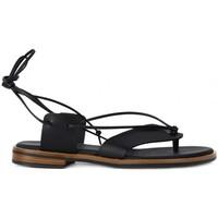 frau natural nero womens sandals in multicolour