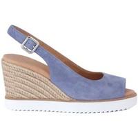 frau camoscio denim womens sandals in multicolour