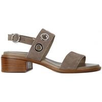 frau camoscio taupe womens sandals in multicolour