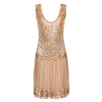 frock and frill zelda flapper dress in gold