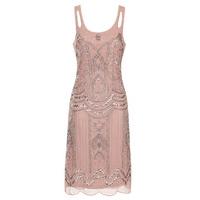 frock and frill ziegfeld flapper dress in blush