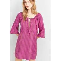 Free People Folk Town Mini Dress, PURPLE