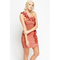 frilled front ruffle mini dress