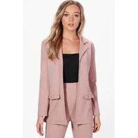 frill pocket blazer mocha